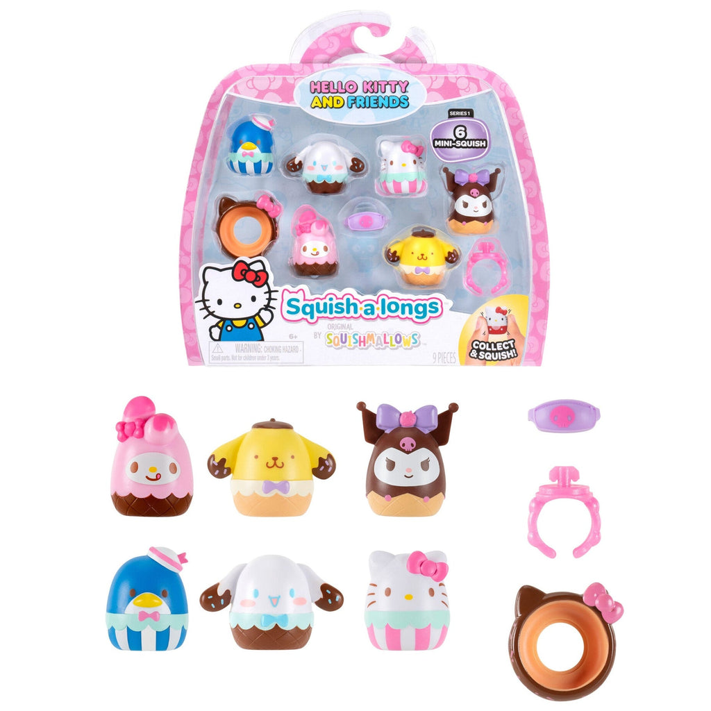 Squish-a-longs Hello Kitty and Friends Ice Cream 6-Pack